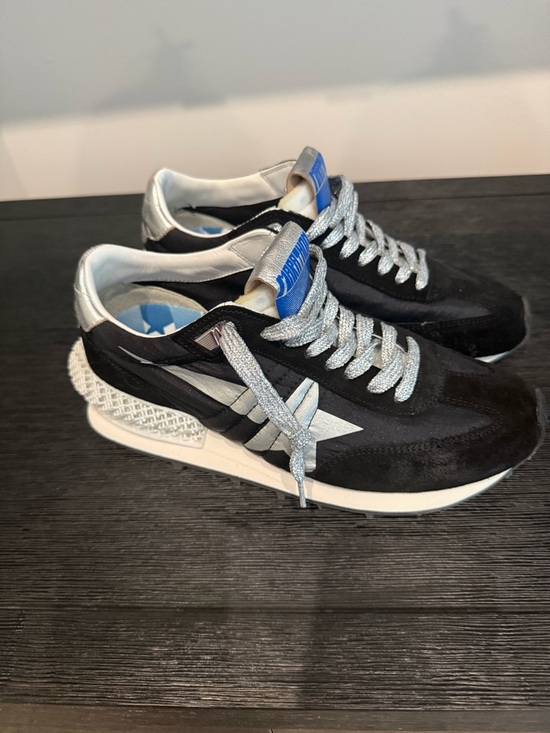 Golden Goose Shoes - Golden Goose Black Silver Accent Athletic Sneakers